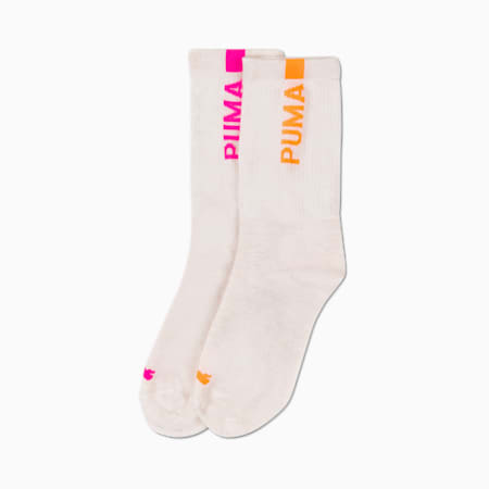 PUMA Women's Slouch Socks 2 Pack, oatmeal, small