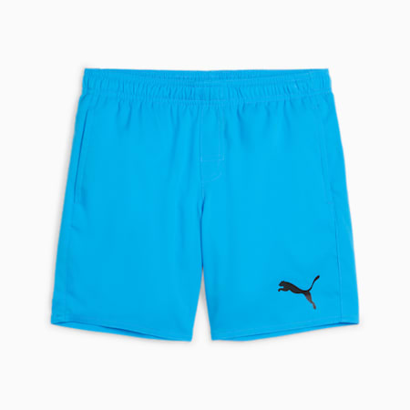 PUMA Boys' Mid-Cut Swim Shorts, bright blue, small