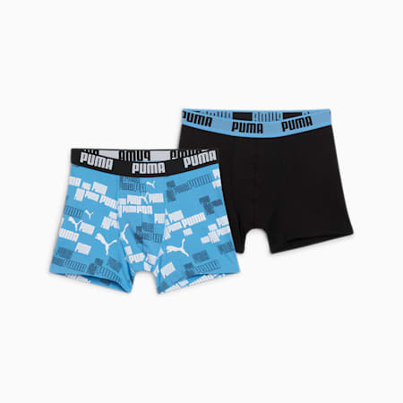 PUMA Logo boxershorts voor jongens (set van 2), blue combo, small