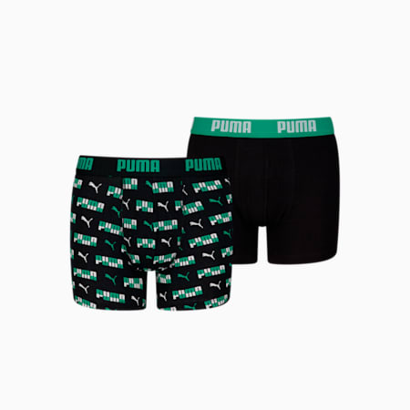Boxers Boys Printed para juniors, pack de 2 unidades, green / black, small-PER