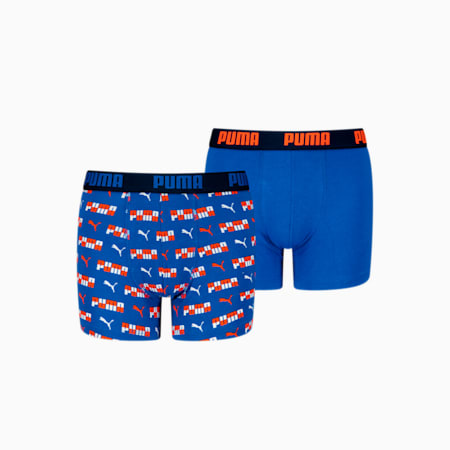 Boxers Boys para juniors Printed, pack de 2 unidades, blue / orange, small-PER