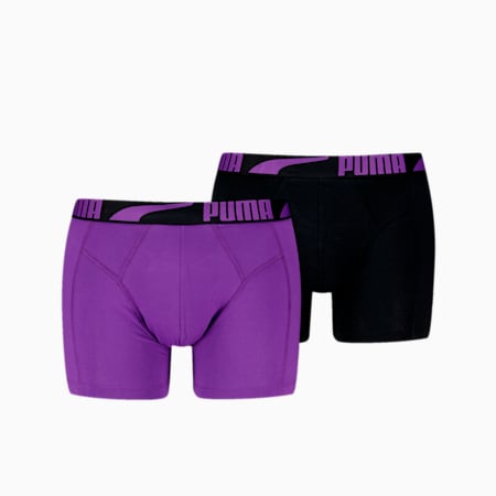 Boxer Puma, pack de 2 para hombre, vivid viola, small-PER