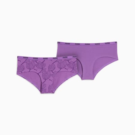 PUMA Hipster 2er-Pack Damen, purple, small