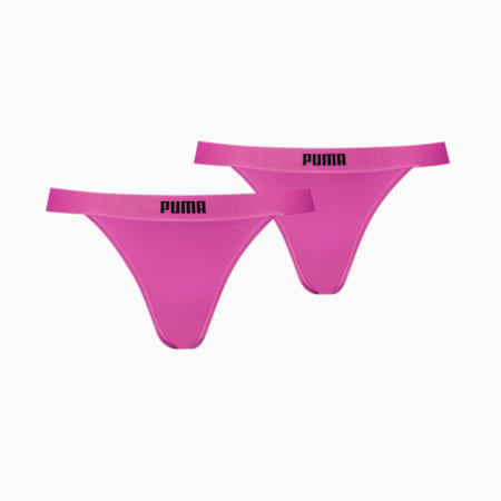 PUMA Women's String Thongs 2 Pack, purple, small