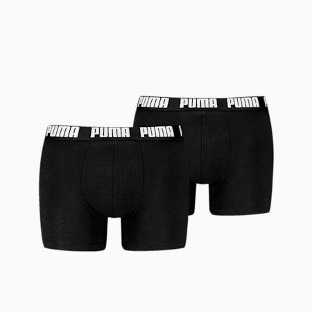 PUMA Men's Boxer Briefs 2 pack, black / black, small