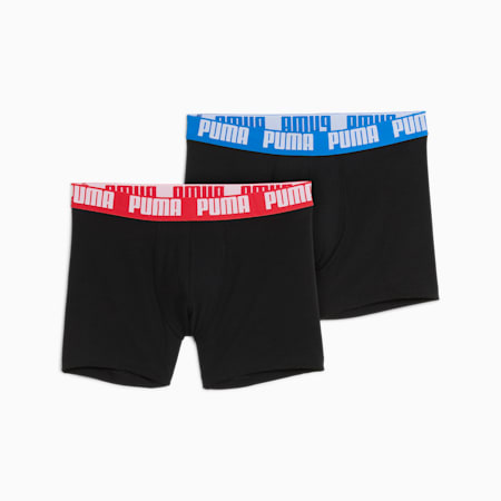 PUMA boxershort voor heren, set van 2 stuks, BLACK / BLUE / RED, small