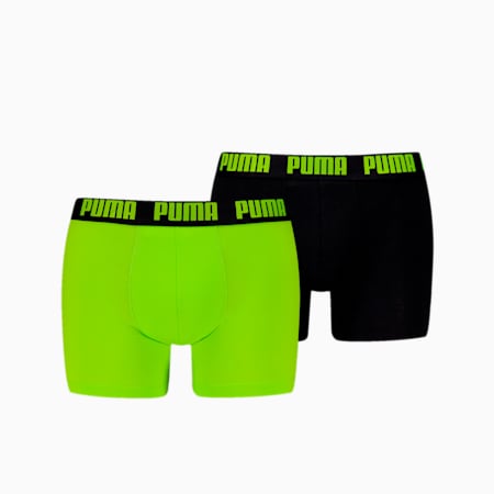 PUMA boxershort voor heren, set van 2 stuks, LIME SMASH / BLACK, small