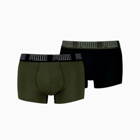 PUMA Men's Trunks 2 pack, Forest, small