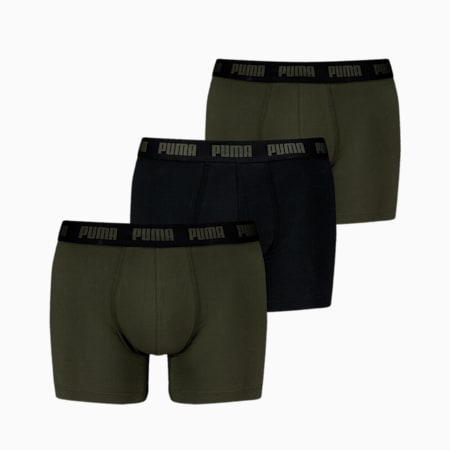 Boxershorts 3er-Pack Herren, Forest, small