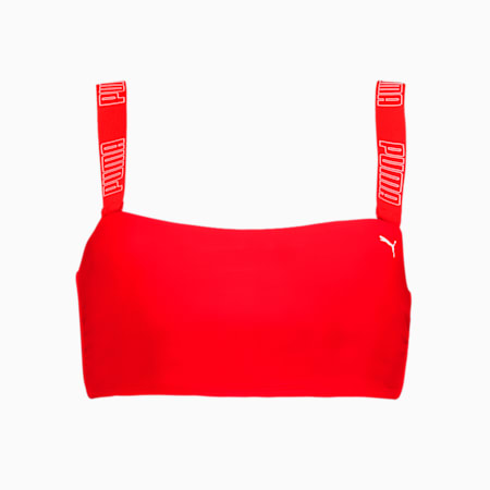 PUMA bandeau-bikinitop voor dames, red, small
