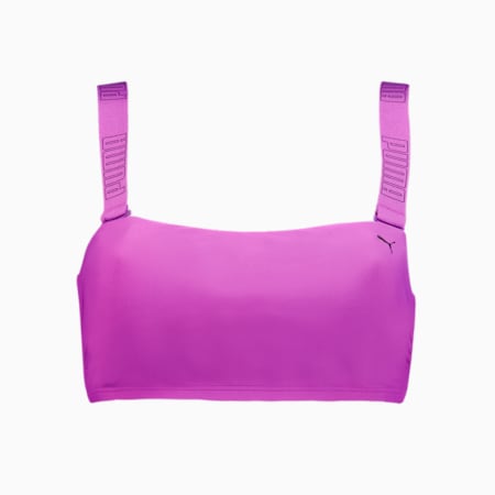 Top da nuoto a fascia PUMA da donna, purple, small