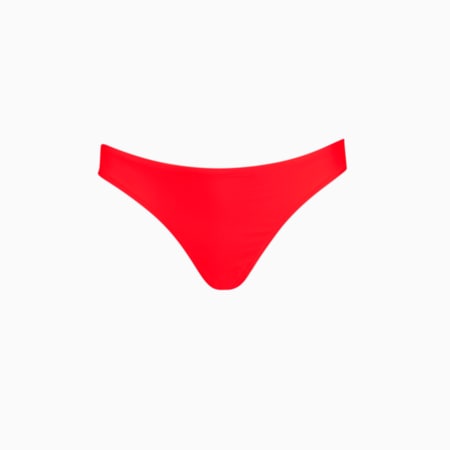PUMA Women's Brazilian Swim Bottoms, red, small