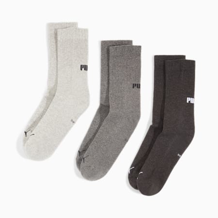 PUMA Crew-Socken 3er-Pack Unisex, grey combo, small