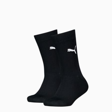 PUMA Kids' Classic Socks 2 pack, black, small