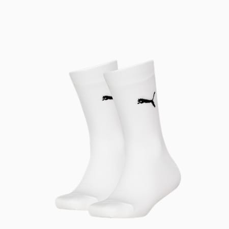 PUMA Kids' Classic Socks 2 pack, white, small