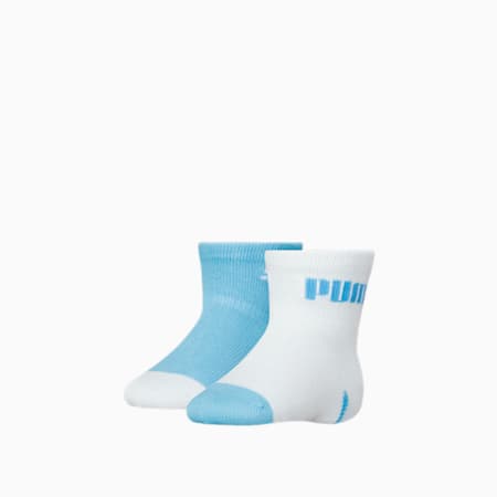 PUMA klassieke sokken voor baby's en peuters, set van 2 paar, powder blue, small