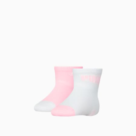 PUMA klassieke sokken voor baby's en peuters, set van 2 paar, pink lady, small