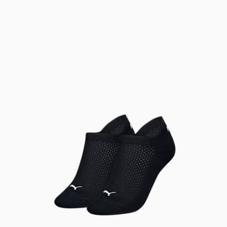 PUMA sneakersokken voor dames, set van 2 paar, black, small