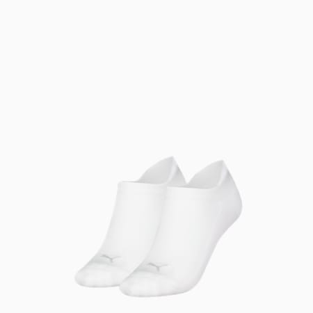 PUMA sneakersokken voor dames, set van 2 paar, white, small