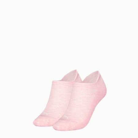 PUMA Women's Sneaker Socks 2 pack, light pink, small