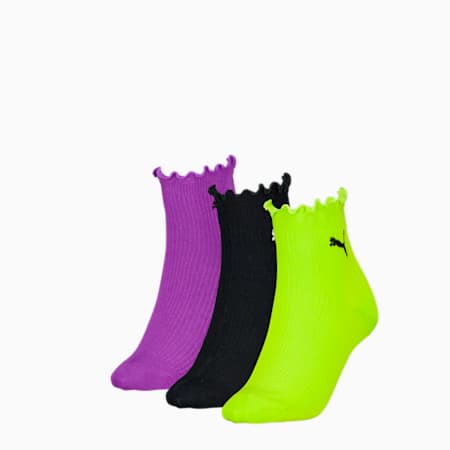 PUMA Quarter-Socken 3er-Pack Damen, Multicolor, small