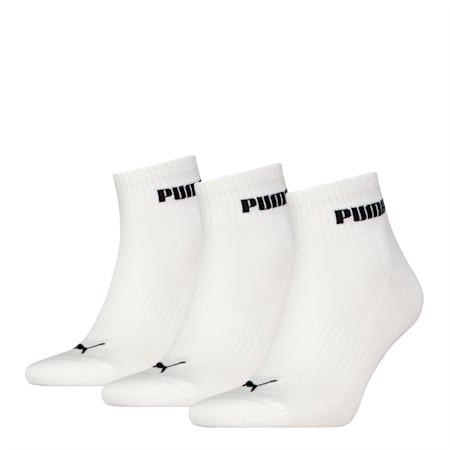 Quarter Socks 3 Pack Unisex, white, small-SEA