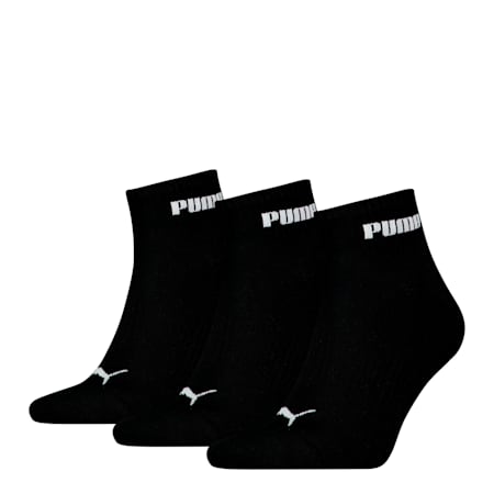 Quarter Socks 3 Pack Unisex in Black Size 2.5 5 by PUMA