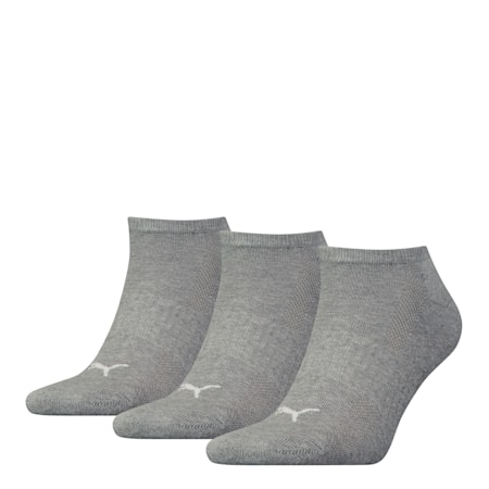 Sneaker Socks 3 Pack Unisex, middle grey melange, small-SEA