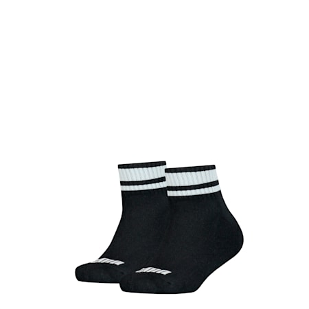PUMA Clyde Unisex Junior Quarter Socks 2 Pack, black, small-PHL