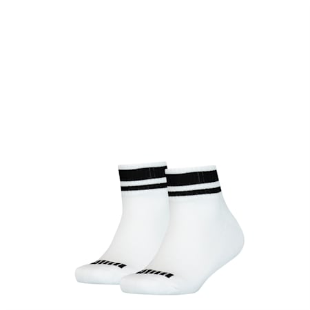 PUMA Clyde Unisex Junior Quarter Socks 2 Pack, white, small-PHL