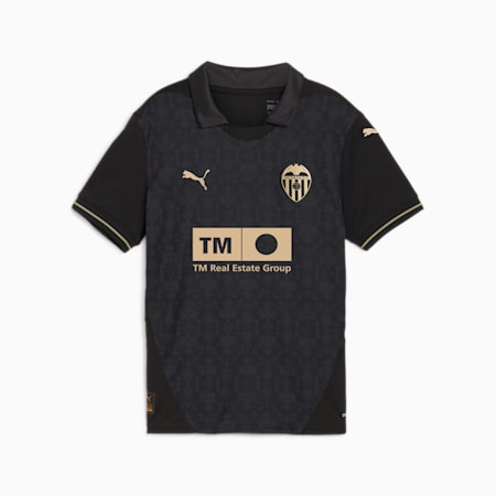 Camiseta Valencia CF 2.ª equipación 24/25 juvenil, PUMA Black-PUMA Gold, small