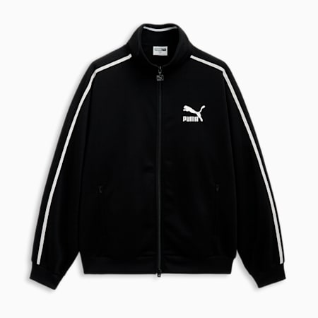 T7 테이핑 트랙 자켓<br>T7 Taping Track Jacket, Puma Black-Warm White, small-KOR