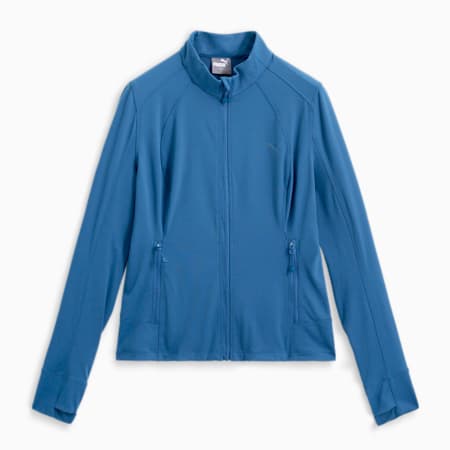 바이어스 컷 니트 자켓<br>Bias Cut Knit Jacket, Inky Blue, small-KOR