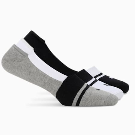PUMA Heritage Footie Unisex Socks Pack of 3, black / white / MGH, small-IND