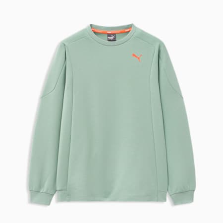 액티브 면 혼방 크루<br>Active Cotton Blend Crew, Green Illusion, small-KOR