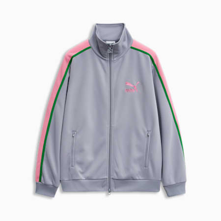 T7 테이핑 트랙 자켓<br>T7 Taping Track Jacket, Gray Fog-Pink Lilac-Archive Green, small-KOR