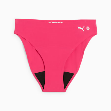 PUMA x Modibodi Seamfree Active Bikini Brief Moderate-Heavy, Garnet Rose Pink, small-AUS