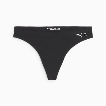 PUMA x Modibodi Seamfree Active Thong Light-Moderate, Black, small-DFA