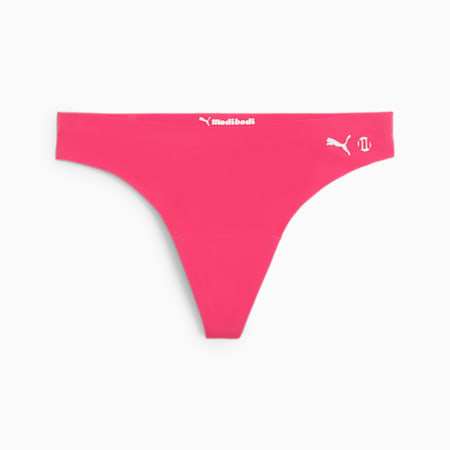 PUMA x Modibodi Seamfree Active Thong Light-Moderate, Garnet Rose Pink, small-AUS