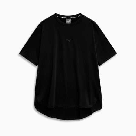 바이어스 컷 반팔 티<br>Bias Cut SS Tee, Puma Black, small-KOR