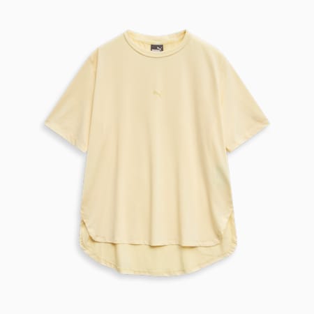 바이어스 컷 반팔 티<br>Bias Cut SS Tee, Chamomile, small-KOR