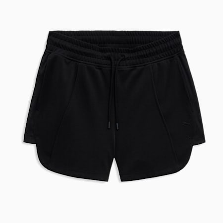 바이어스 컷 니트 4" 반바지<br>Bias Cut KNT 4" Shorts, Puma Black, small-KOR