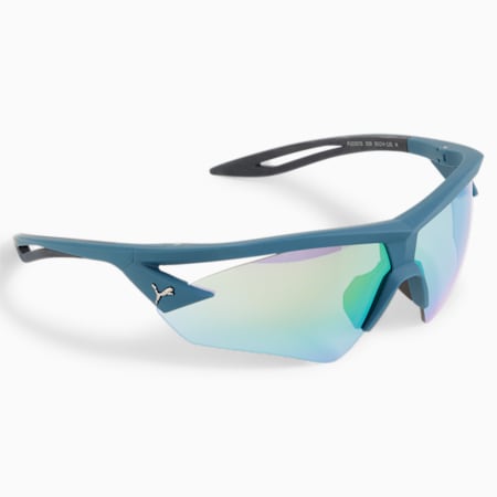 Performance Running Sunglasses, BLUE-BLUE-GREEN, small