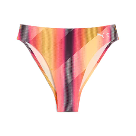 PUMA x Modibodi Active Nahtloser Bikinislip mit hohem Beinausschnitt Mittelstark-Stark, Sunset Glow Yellow, small