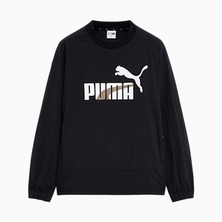 유니 아카이브 S 우븐 크루<br>SMU U ARCHIVE S WV CREW, Puma Black, small-KOR