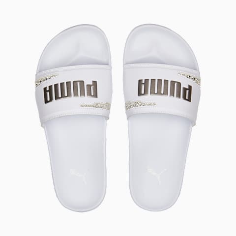 Clear puma slides white on sale