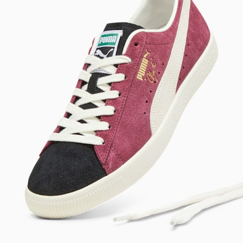 Puma clyde outlet burgundy