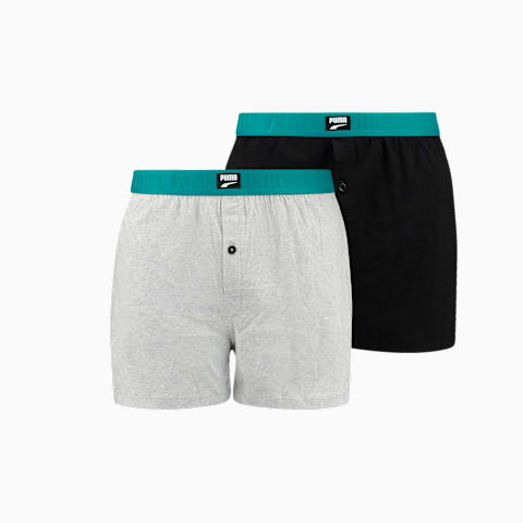 PUMA Men's Loose Fit Jersey Boxer 2 Pack