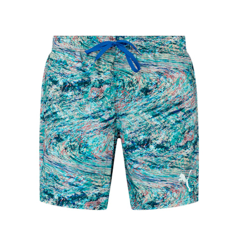 Short de bain mi-long PUMA Swim Heritage Homme, Noir/Bleu - Taille M