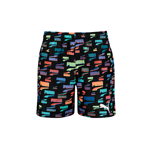 Short de bain mi-long PUMA Swim Heritage Homme, Noir/Bleu - Taille M